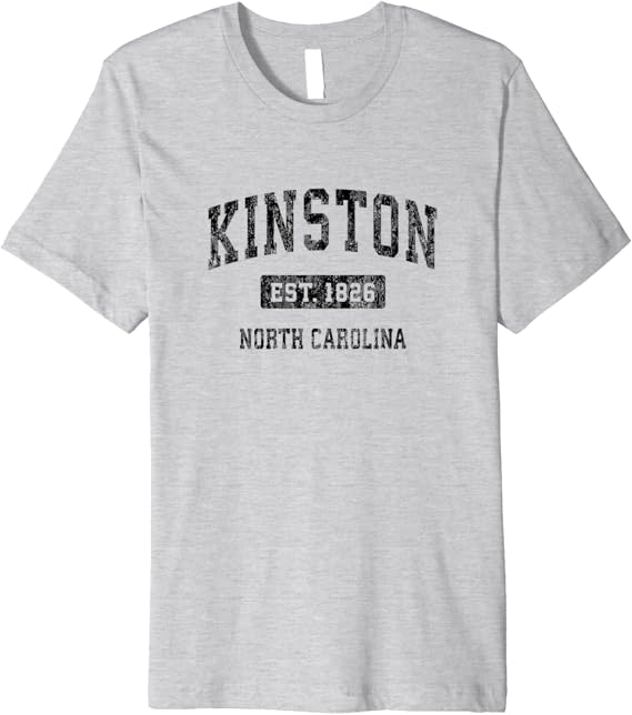 Mens Kinston North Carolina NC Vintage Sports Design Black Design Premium TShirt